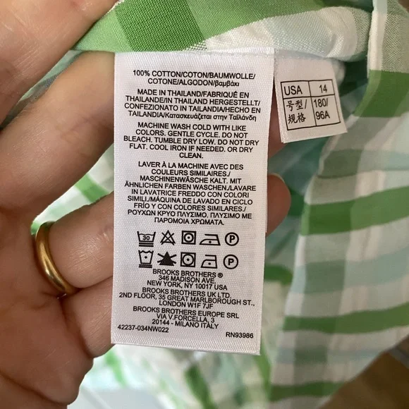 NWT Brooks Brothers plaid dress 14 - Picture 6 of 7